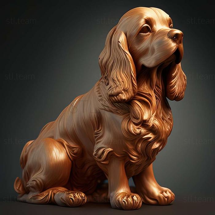 3D model American Cocker Spaniel dog (STL)